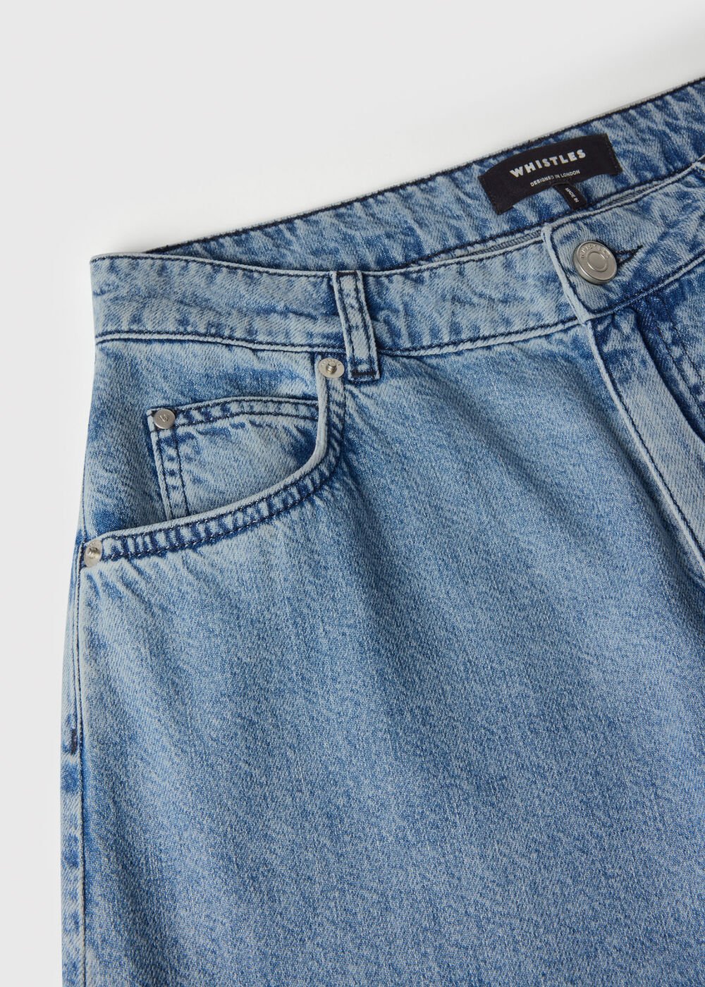 Light Wash Full Length Wide Leg Jean