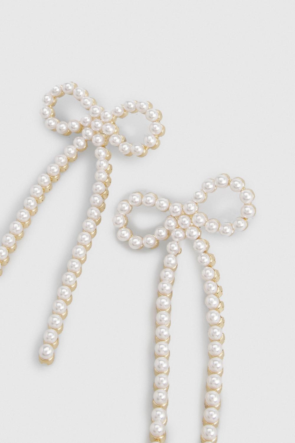 Pearl Bow Earrings