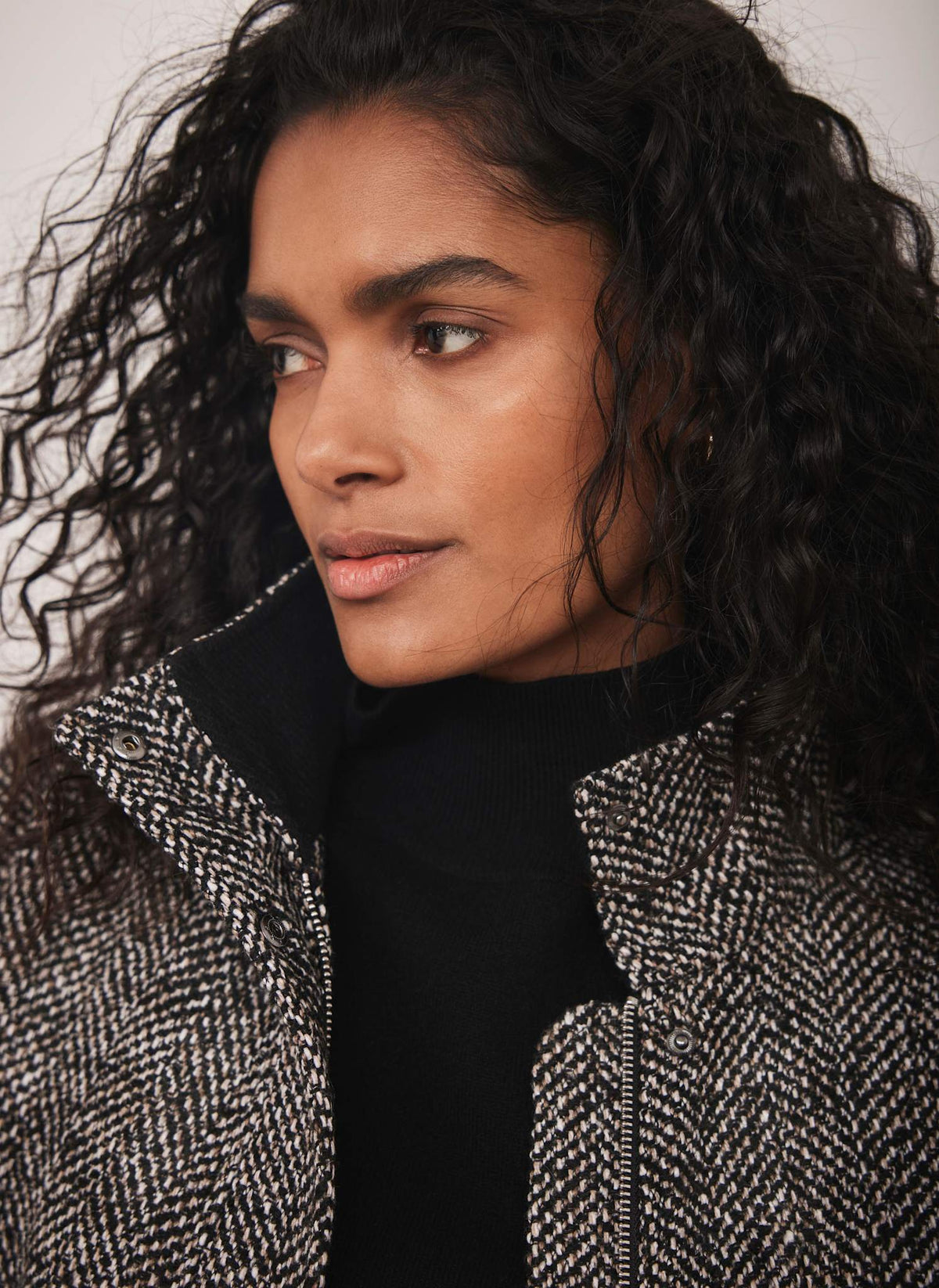 Black Textured Bomber Jacket