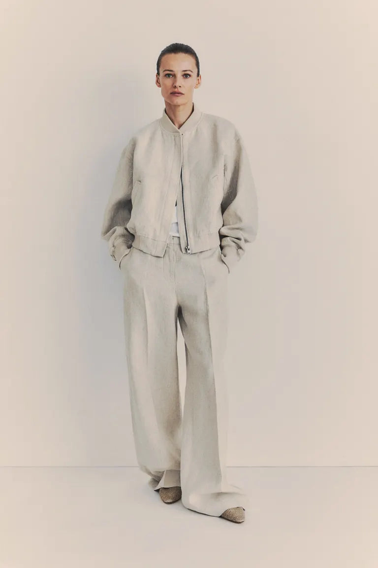 Tailored linen trousers