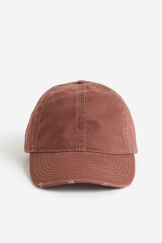 Washed-look denim cap
