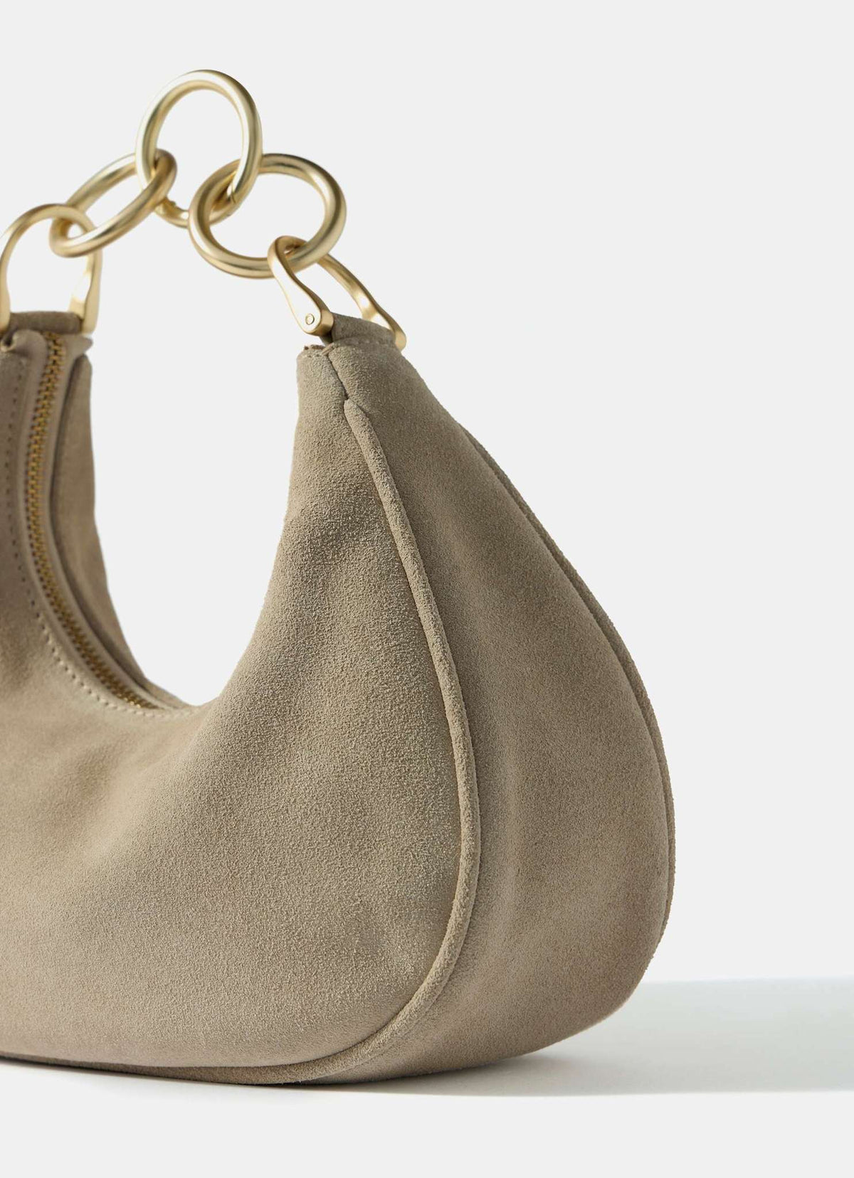 Ida Neutral Suede Grab Bag