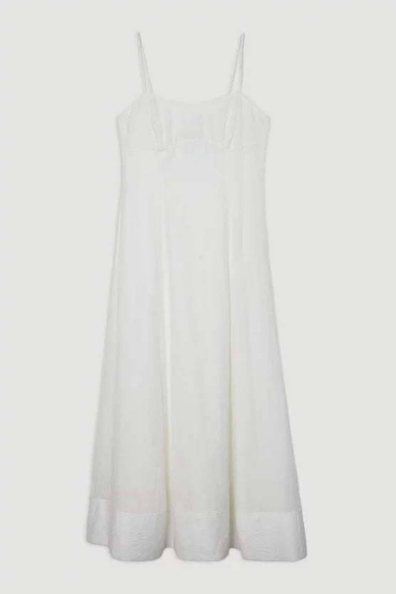 Crinkle Georgette Strappy Woven Midi Dress