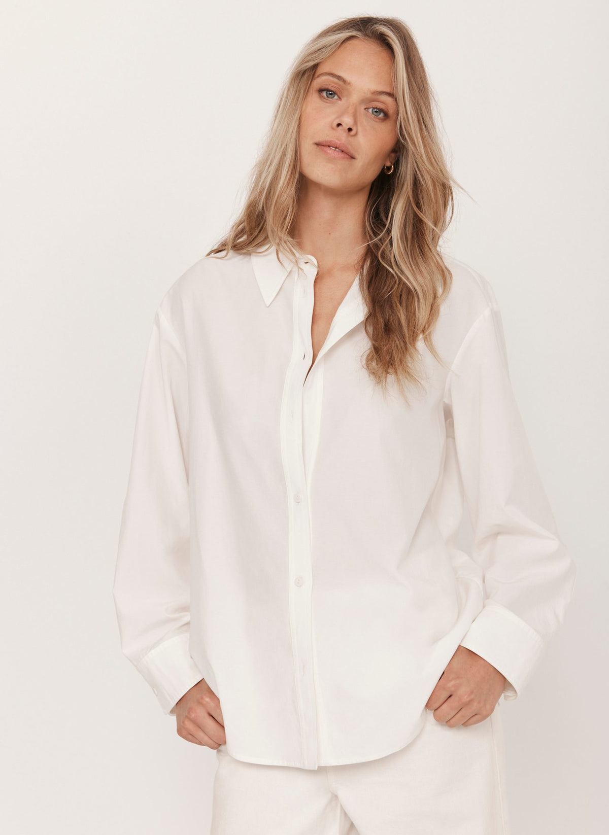 White Oversized Tailored Shirt