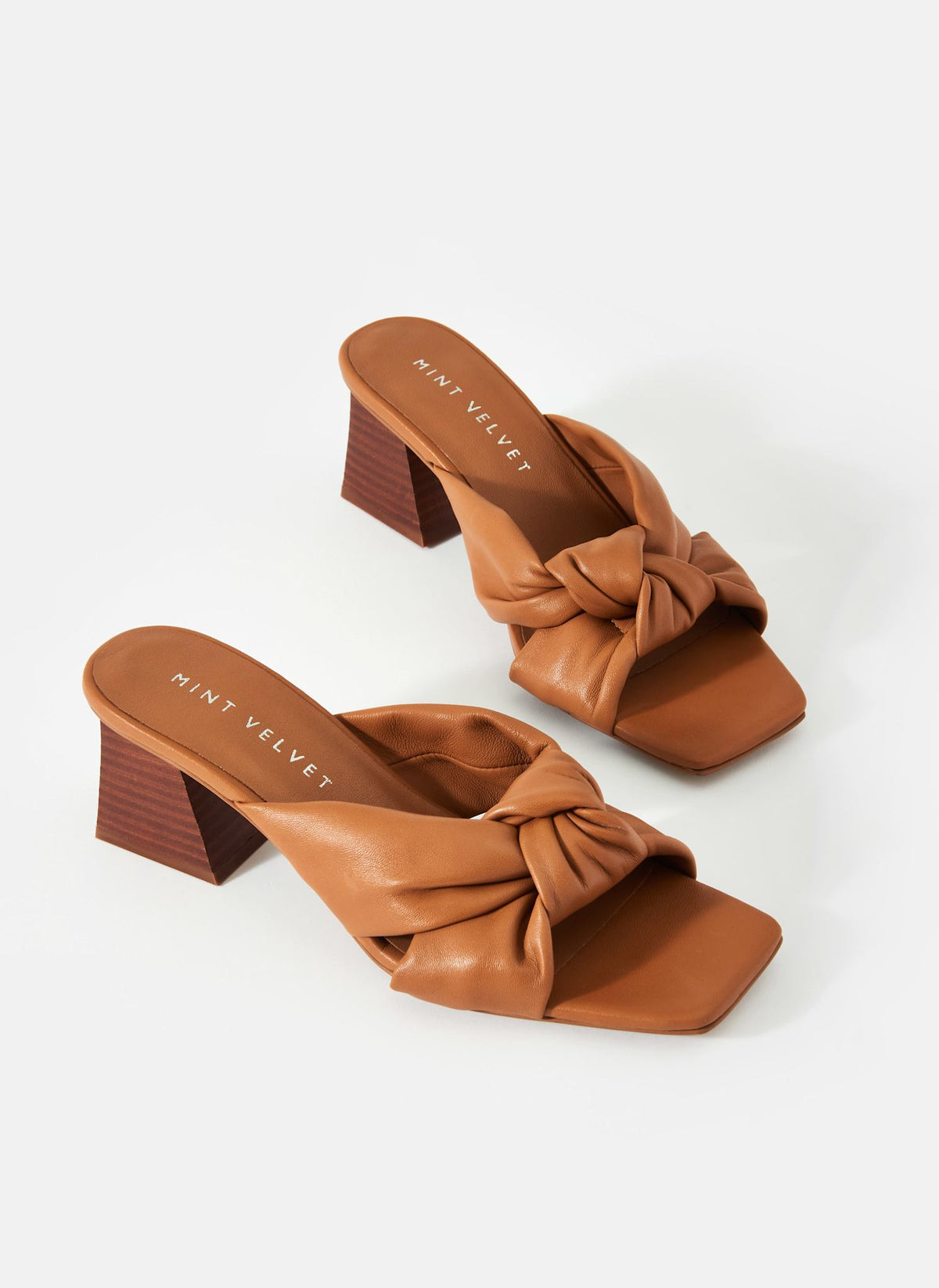 Jen Tan Leather Knot Mules