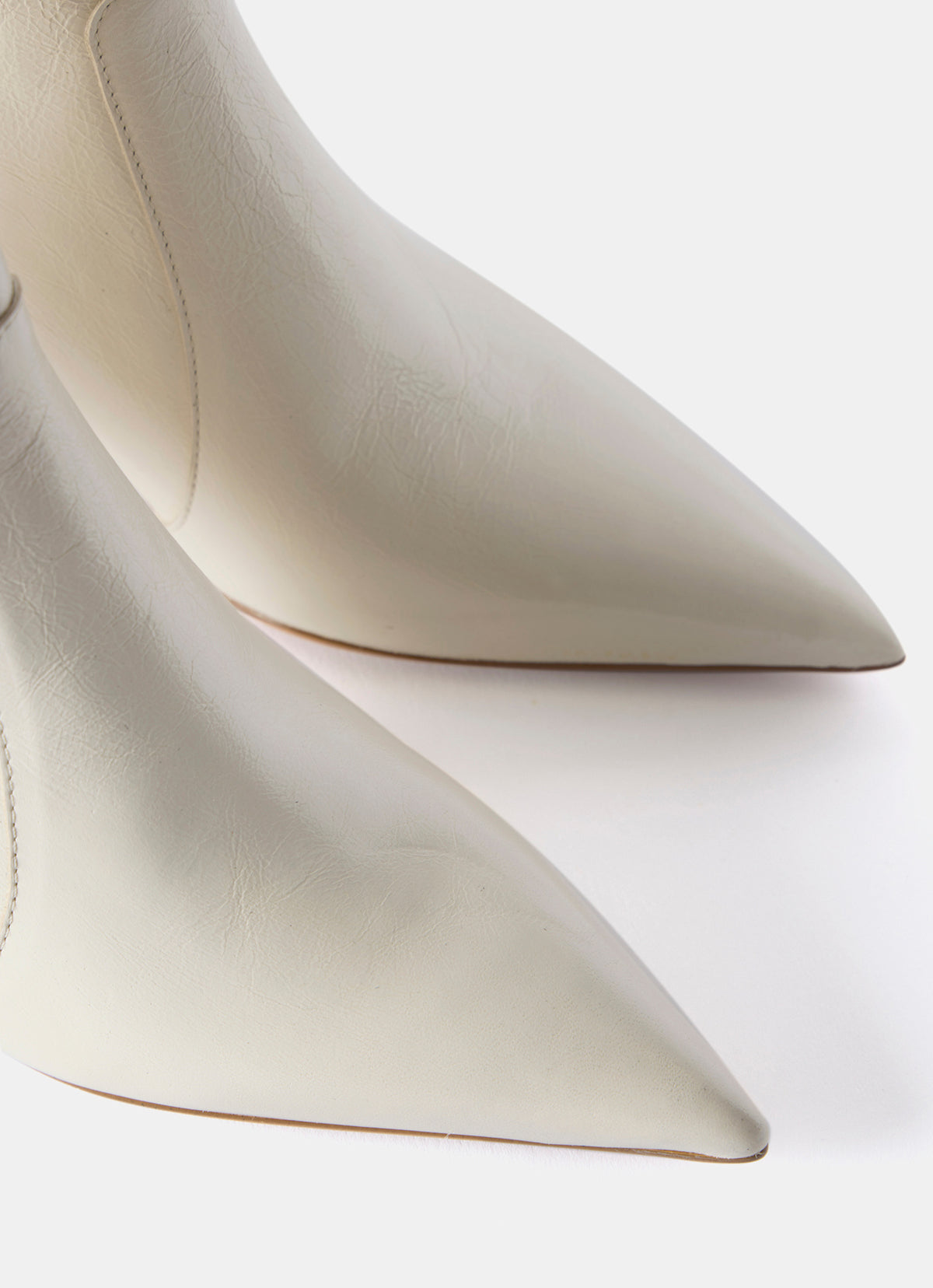 White Ankle Kitten Heel Boots