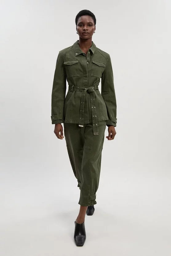 Denim Utility Cuff Hem Trouser