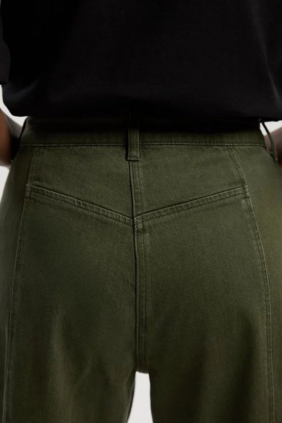 Denim Utility Cuff Hem Trouser