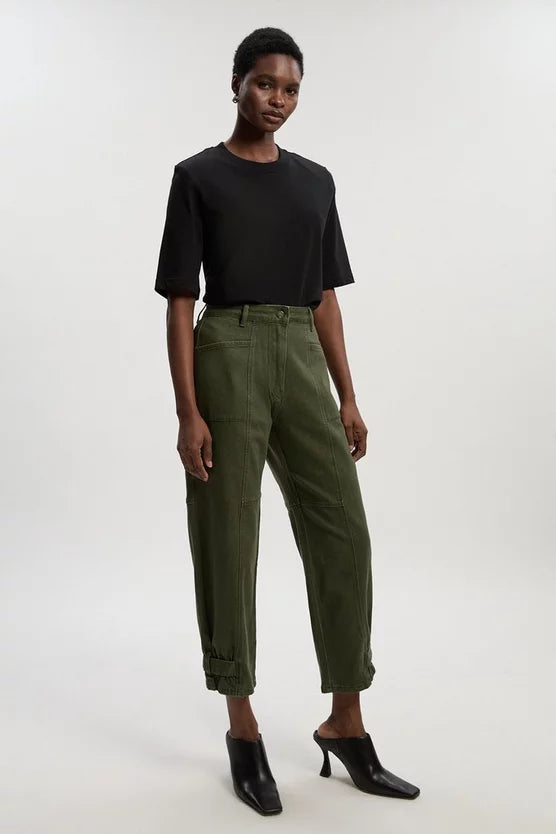 Denim Utility Cuff Hem Trouser
