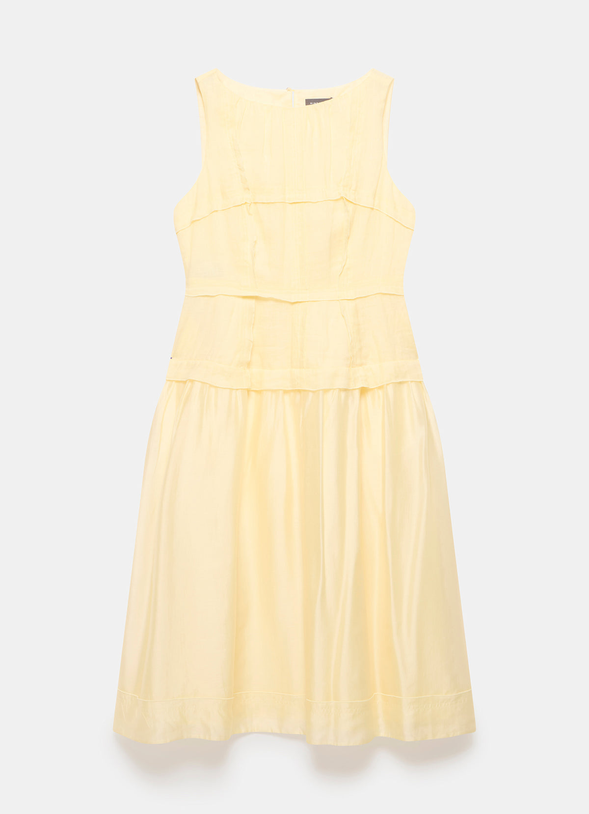 Yellow Sleeveless Midi Dress