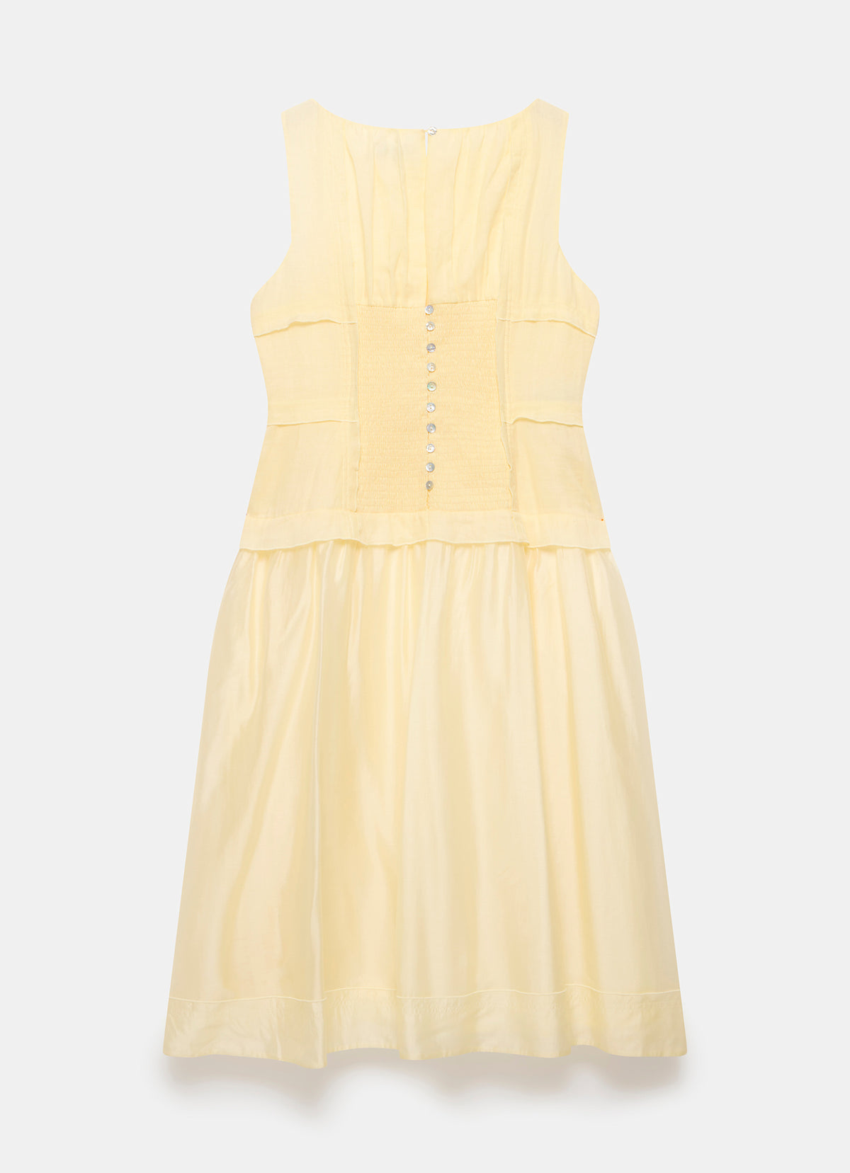 Yellow Sleeveless Midi Dress
