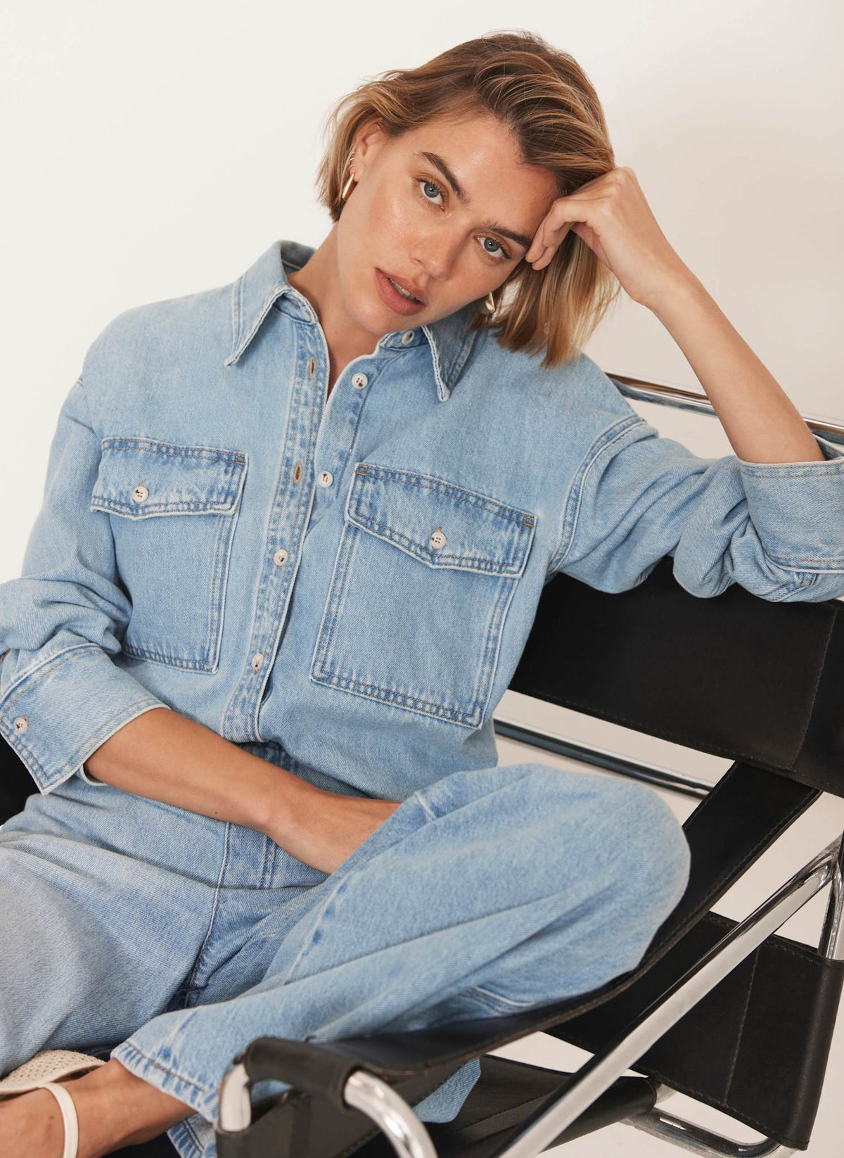 Light Indigo Denim Shirt