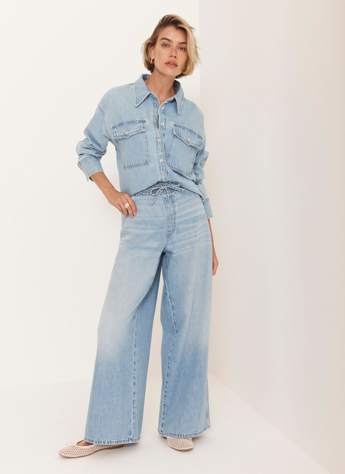 Light Indigo Denim Shirt