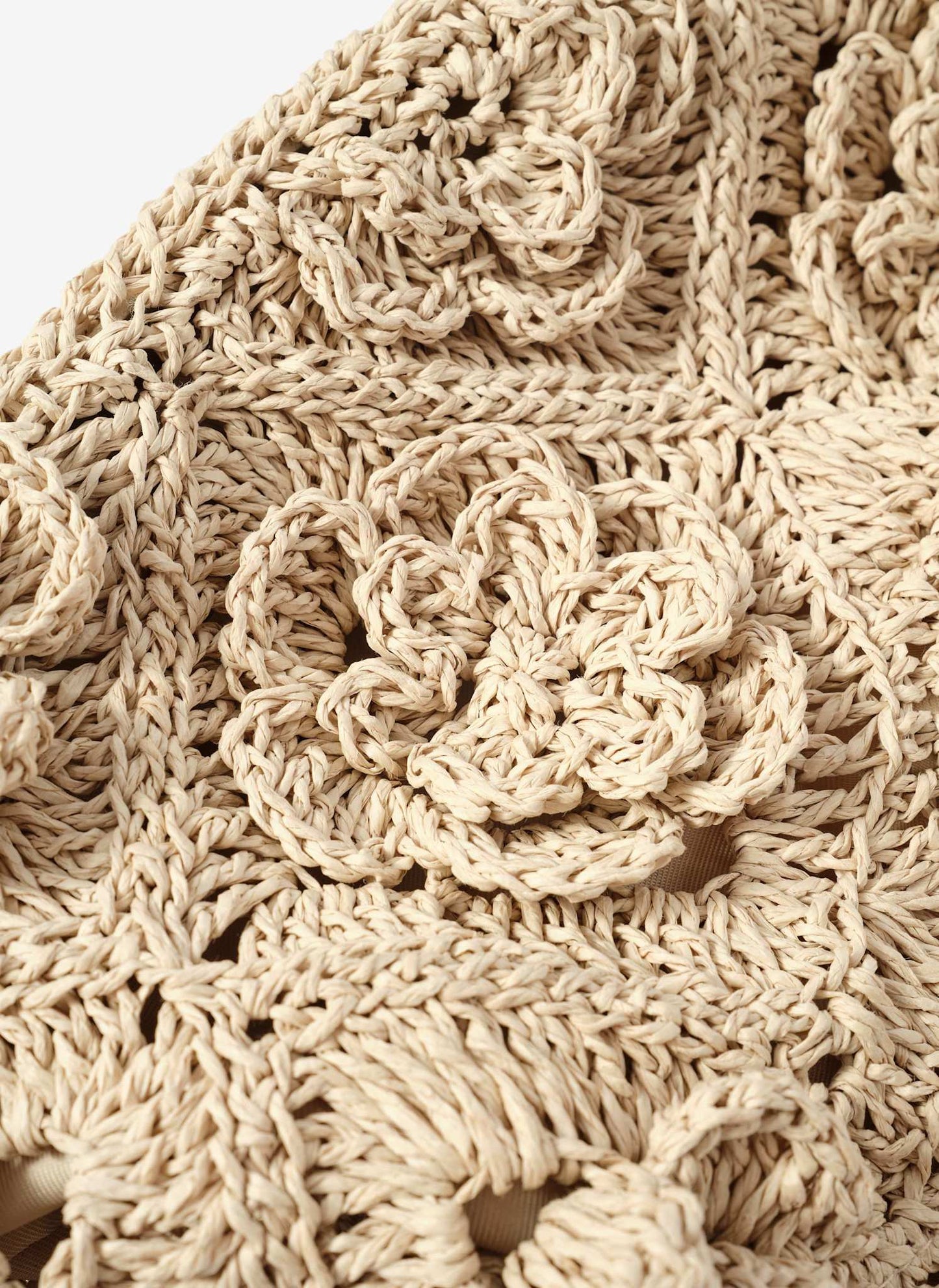 Lila Cream Crochet Clutch Bag