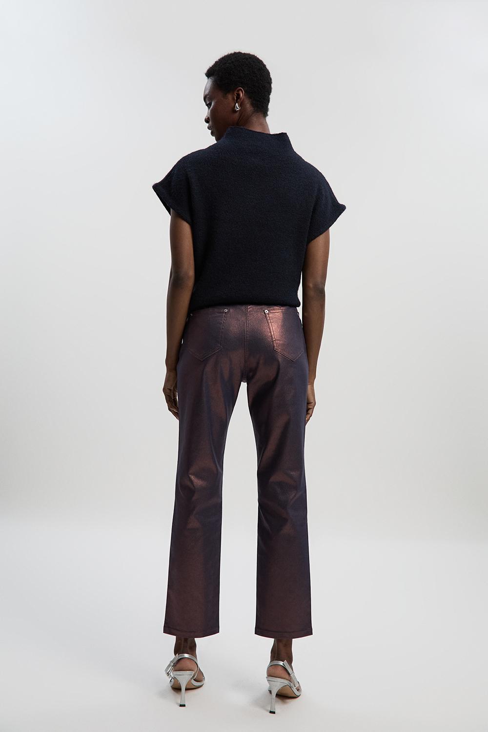 Metallic Coated Denim Skinny Jean