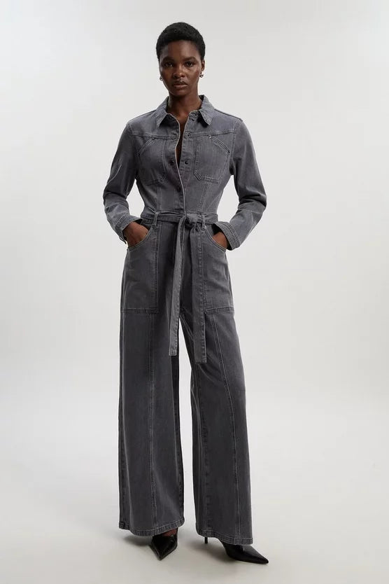 Denim Western Jumpsuit
