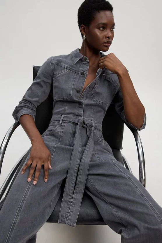 Denim Western Jumpsuit