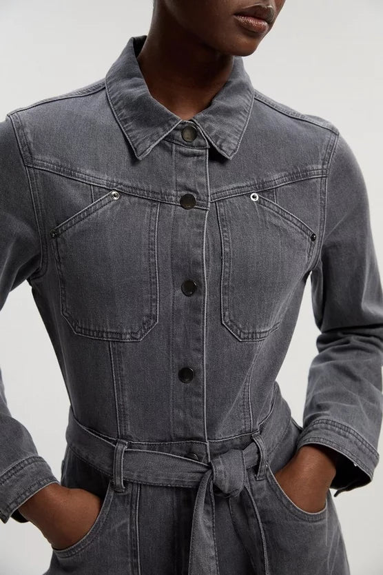 Denim Western Jumpsuit