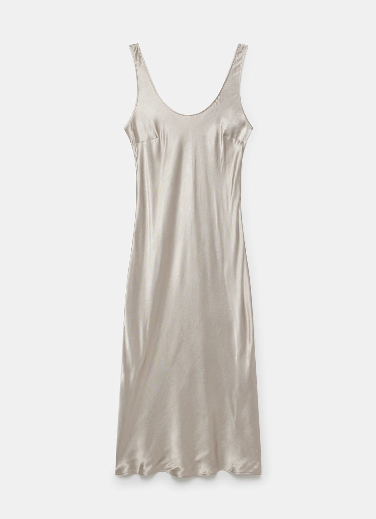 Neutral Satin Slip Dress