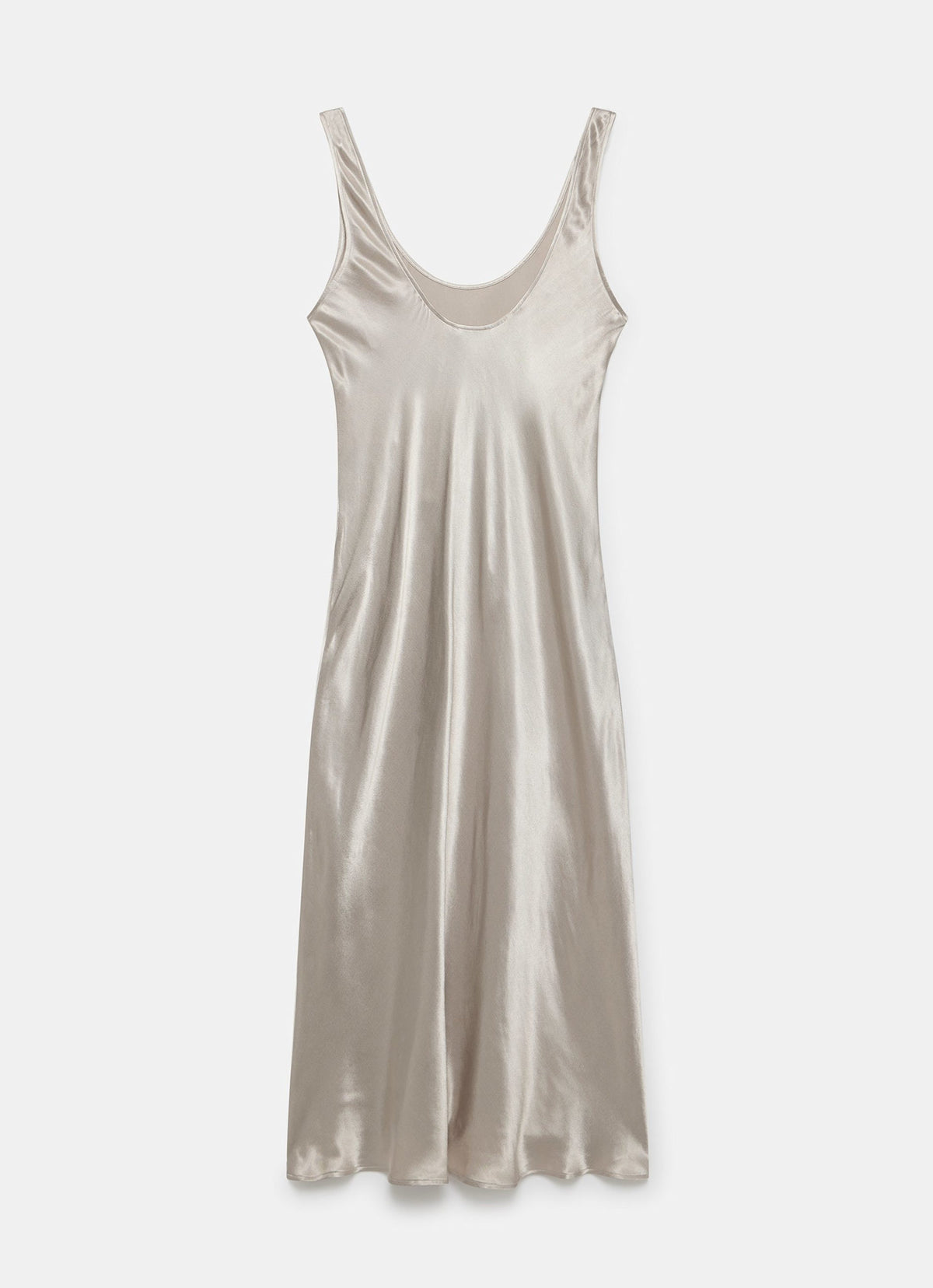 Neutral Satin Slip Dress