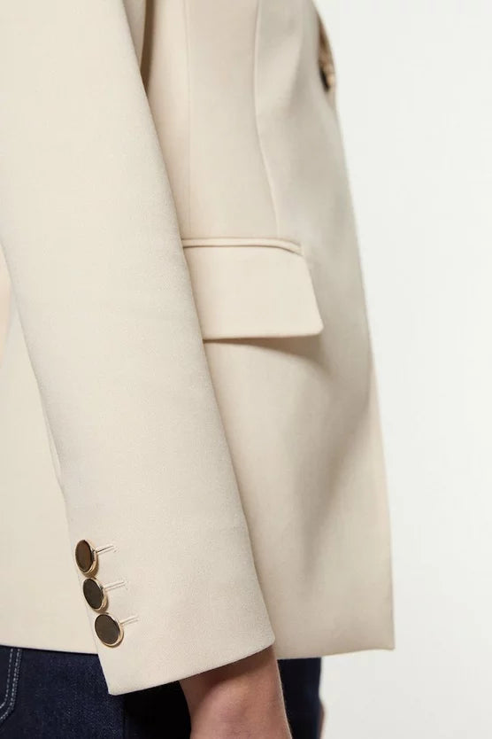 Soft Structured Asymmetric Tailored Single Breasted Blazer