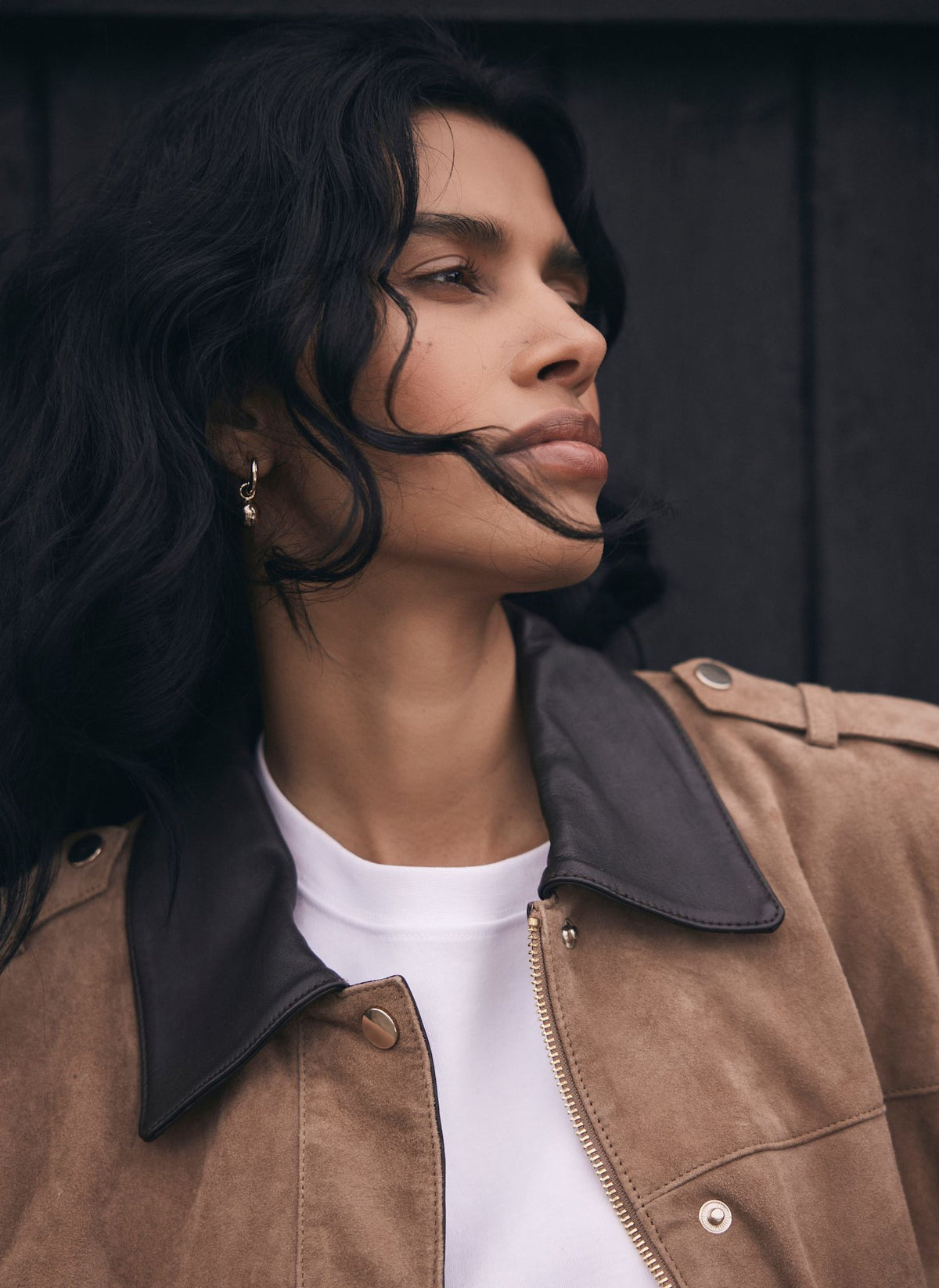 Neutral Suede Barn Jacket