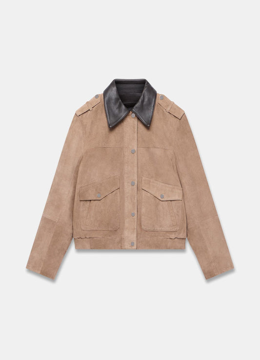 Neutral Suede Barn Jacket