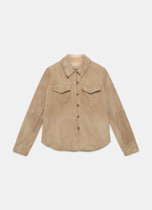 Neutral Suede Shirt