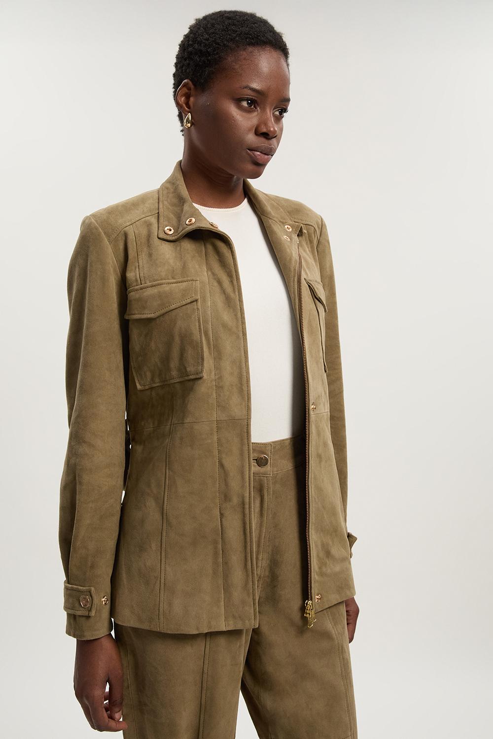 Suede Utility Jacket