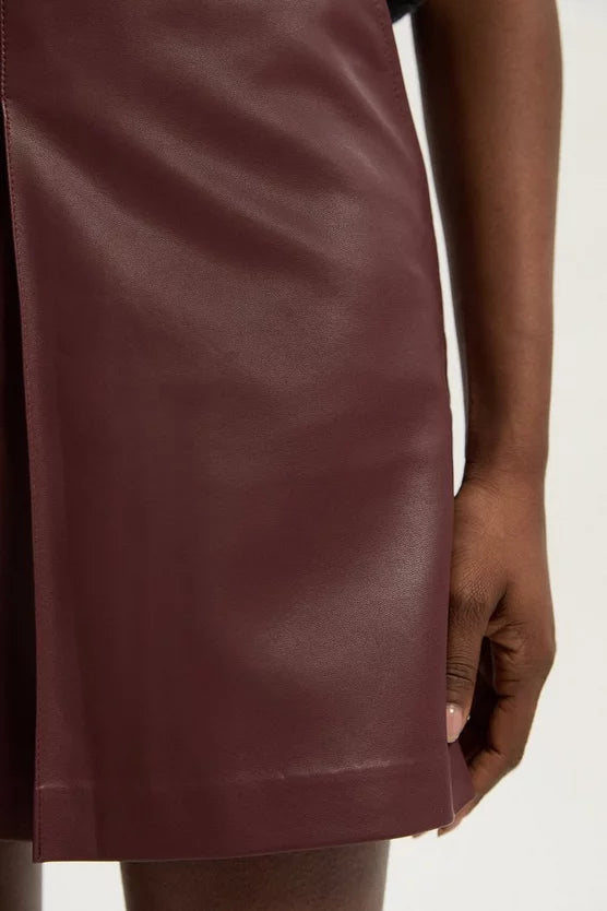 Faux Leather Skort