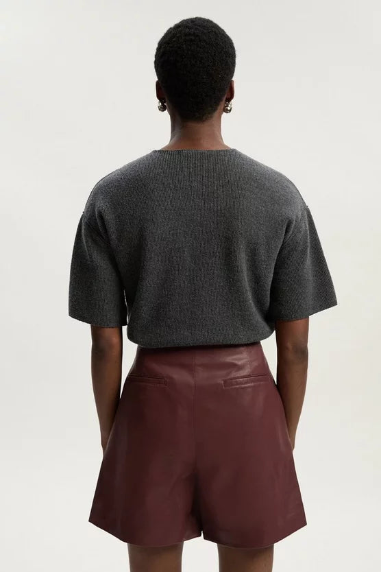 Faux Leather Skort