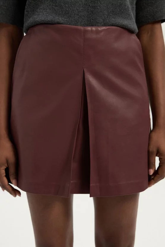 Faux Leather Skort