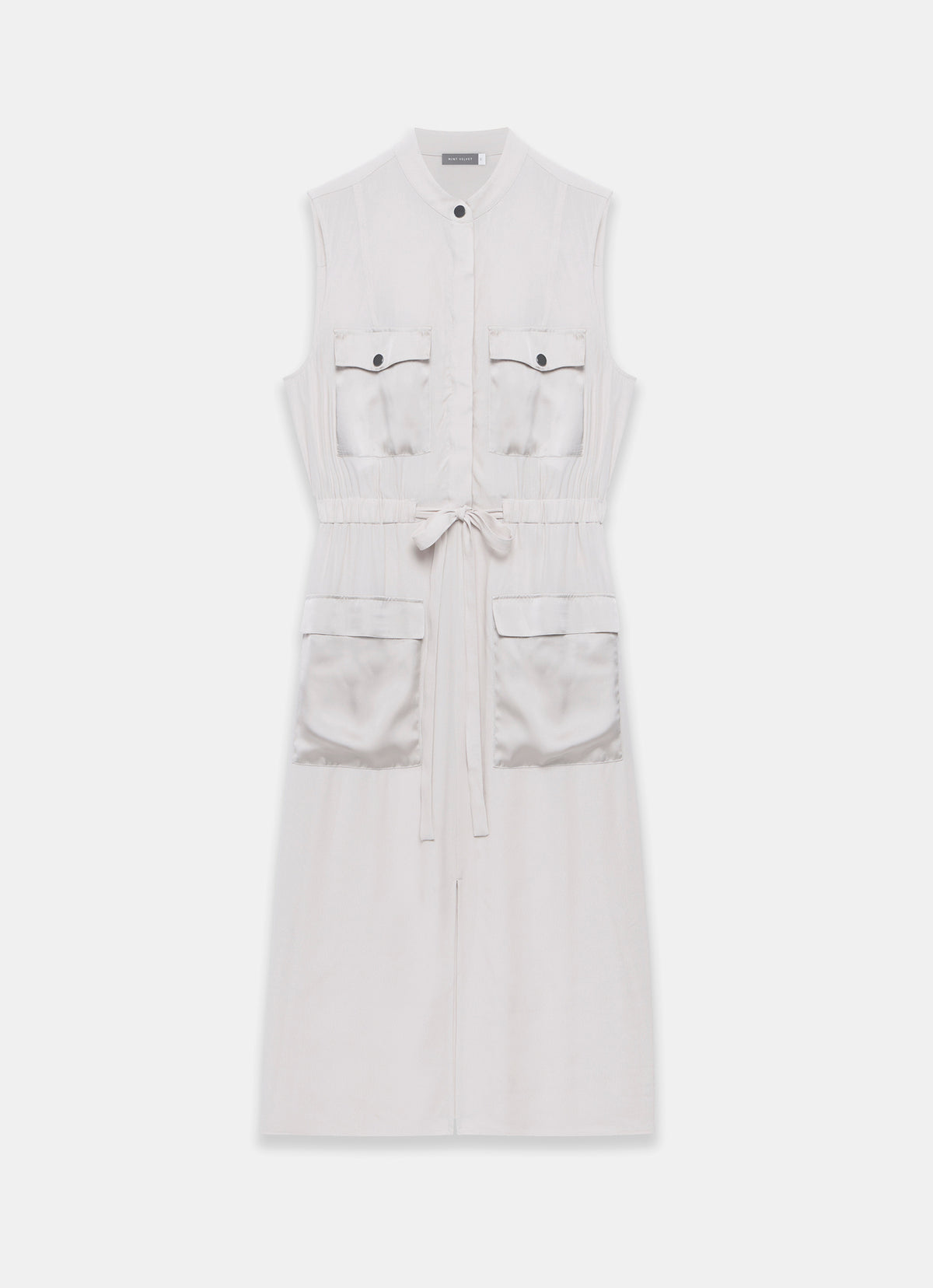 Neutral Utility Midi Dress