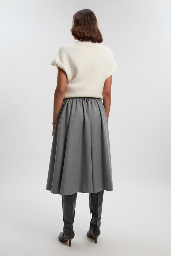Tailored Marl Full Skirt