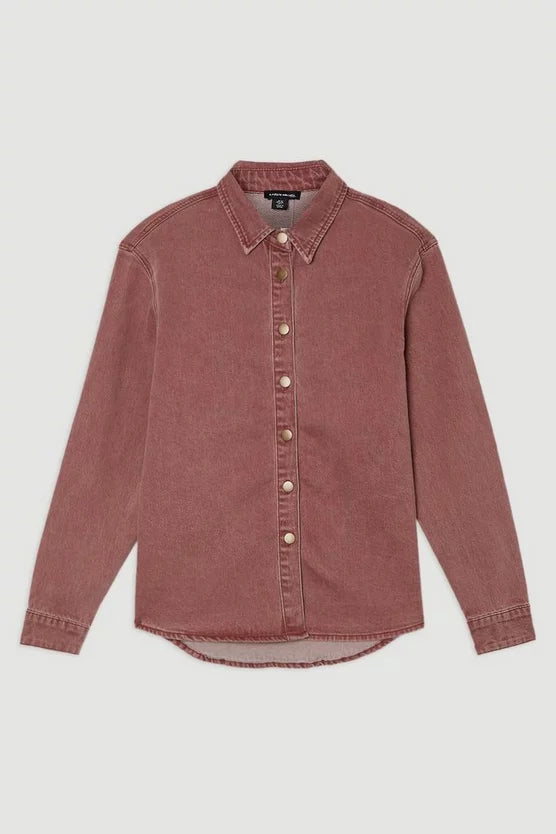 Coloured Denim Button Jacket