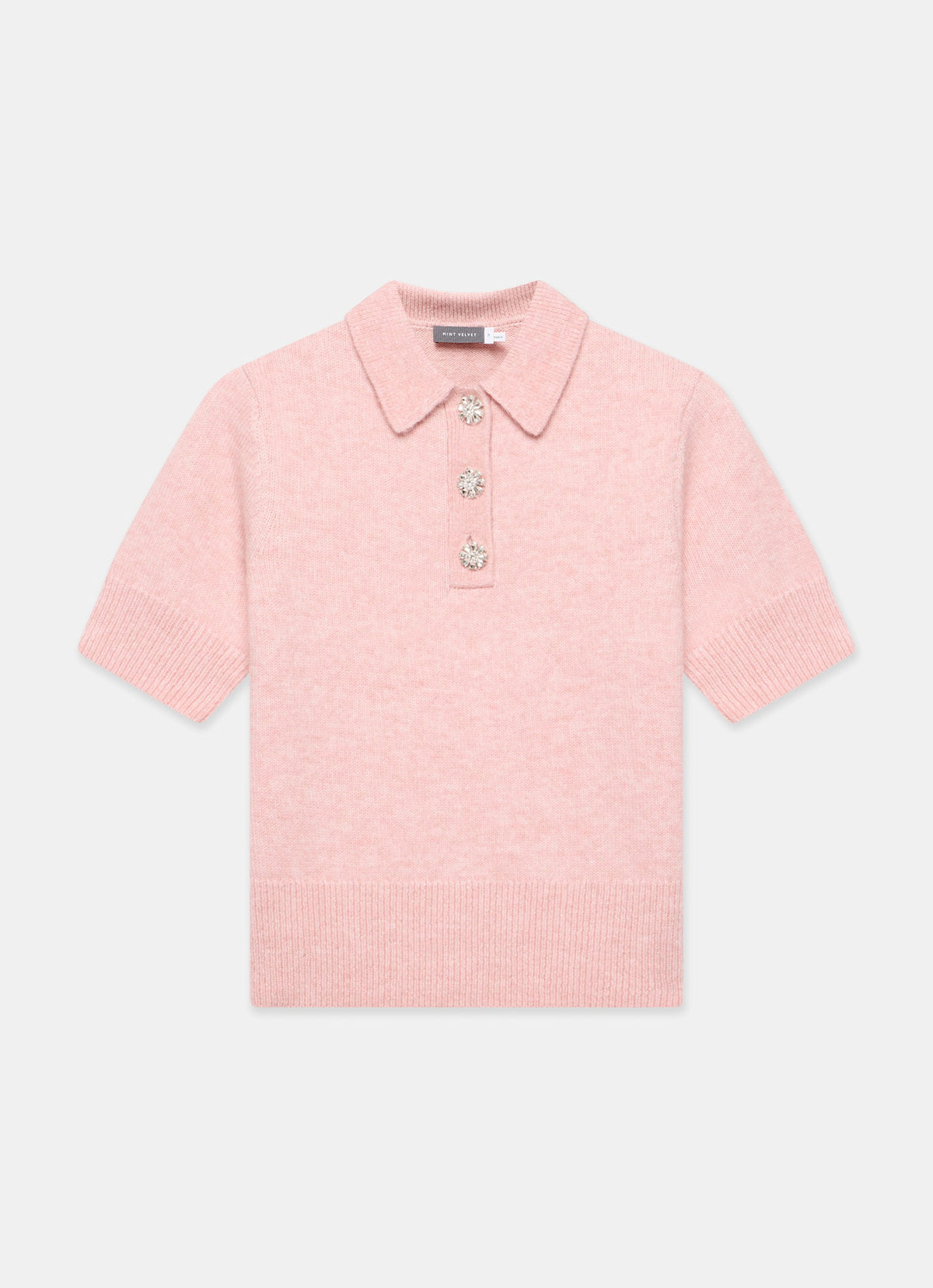 Pink Short Sleeve Knit Top