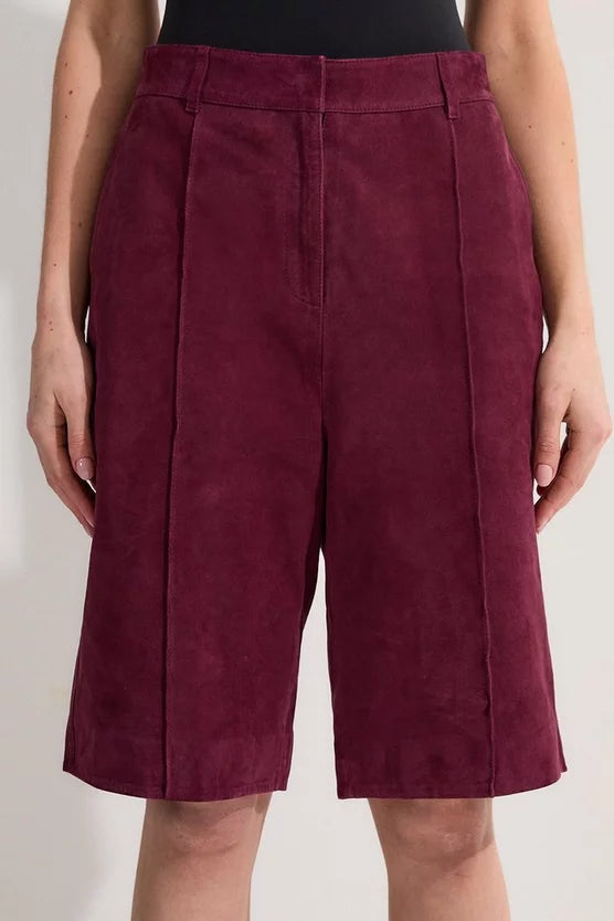 Suede Tailored Longline Short