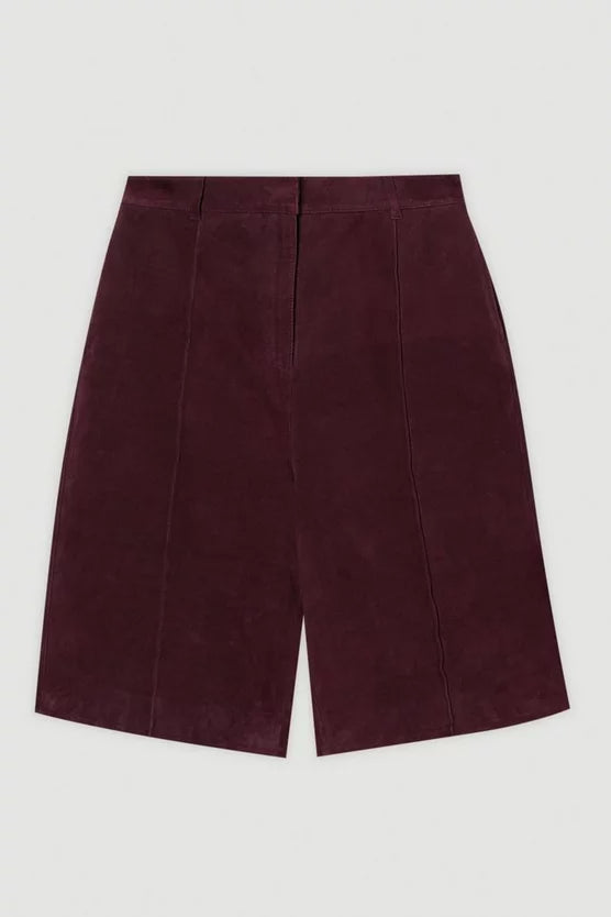 Suede Tailored Longline Short