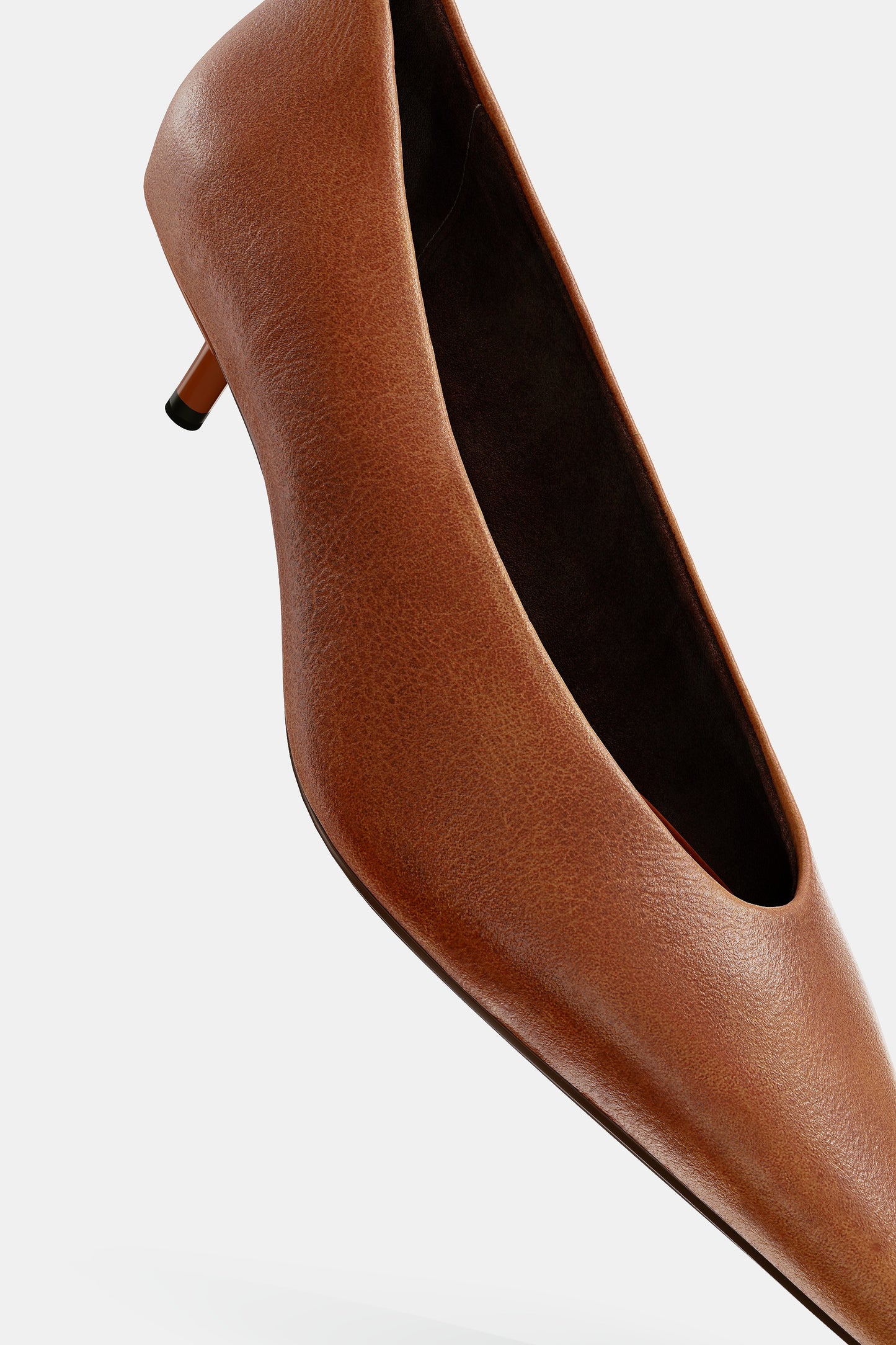 Leather Kitten Heel Shoes