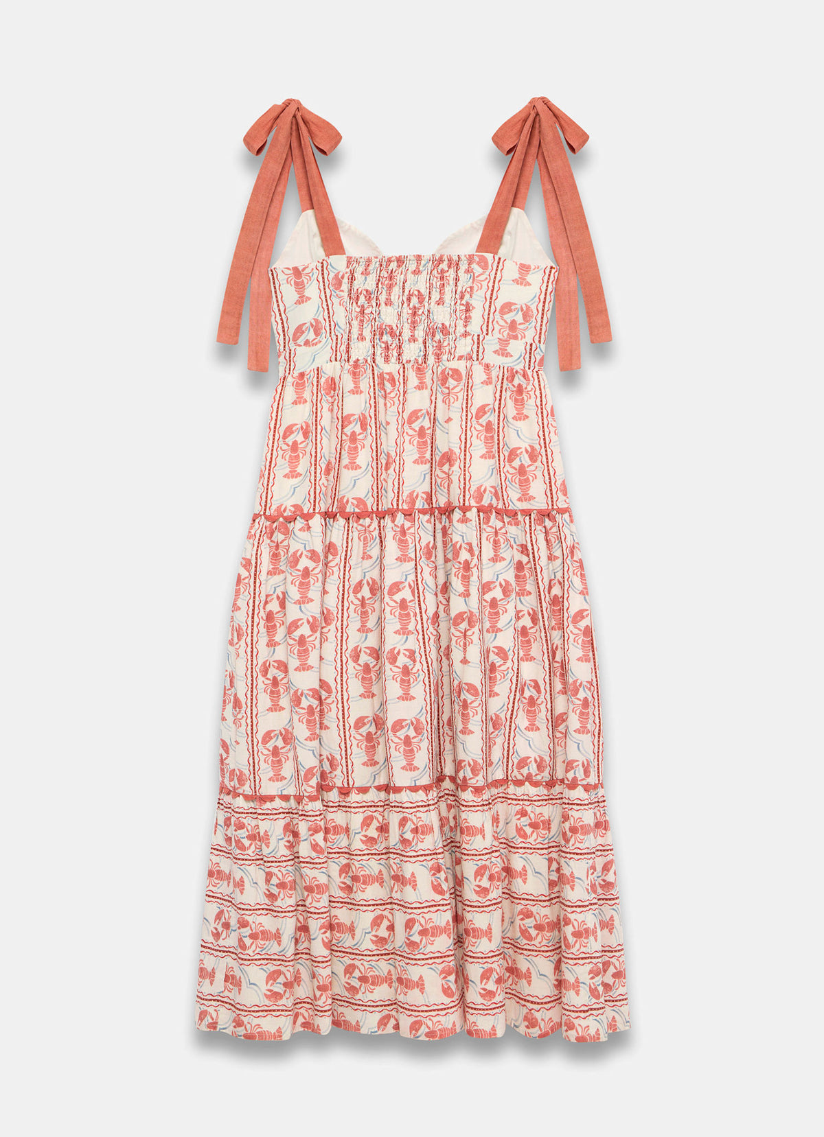 Red Lobster Print Maxi Dress