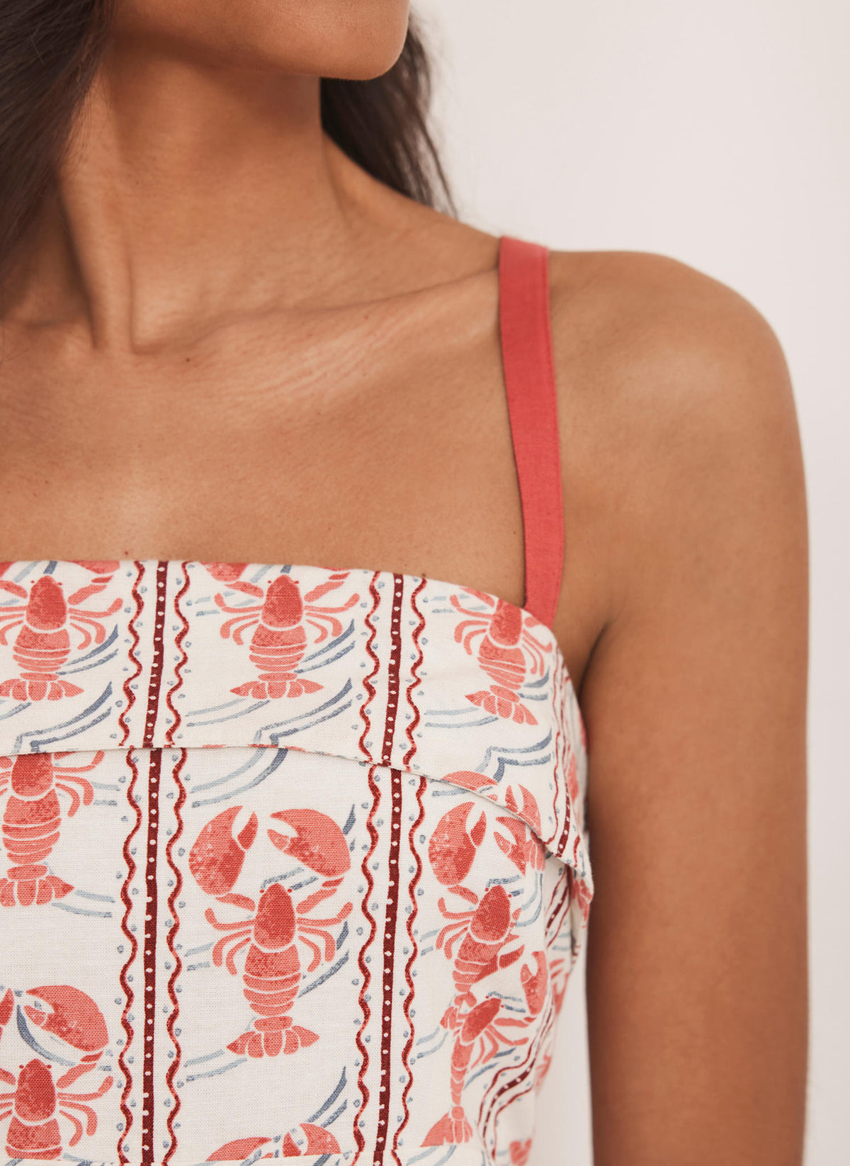Red Lobster Print Mini Dress
