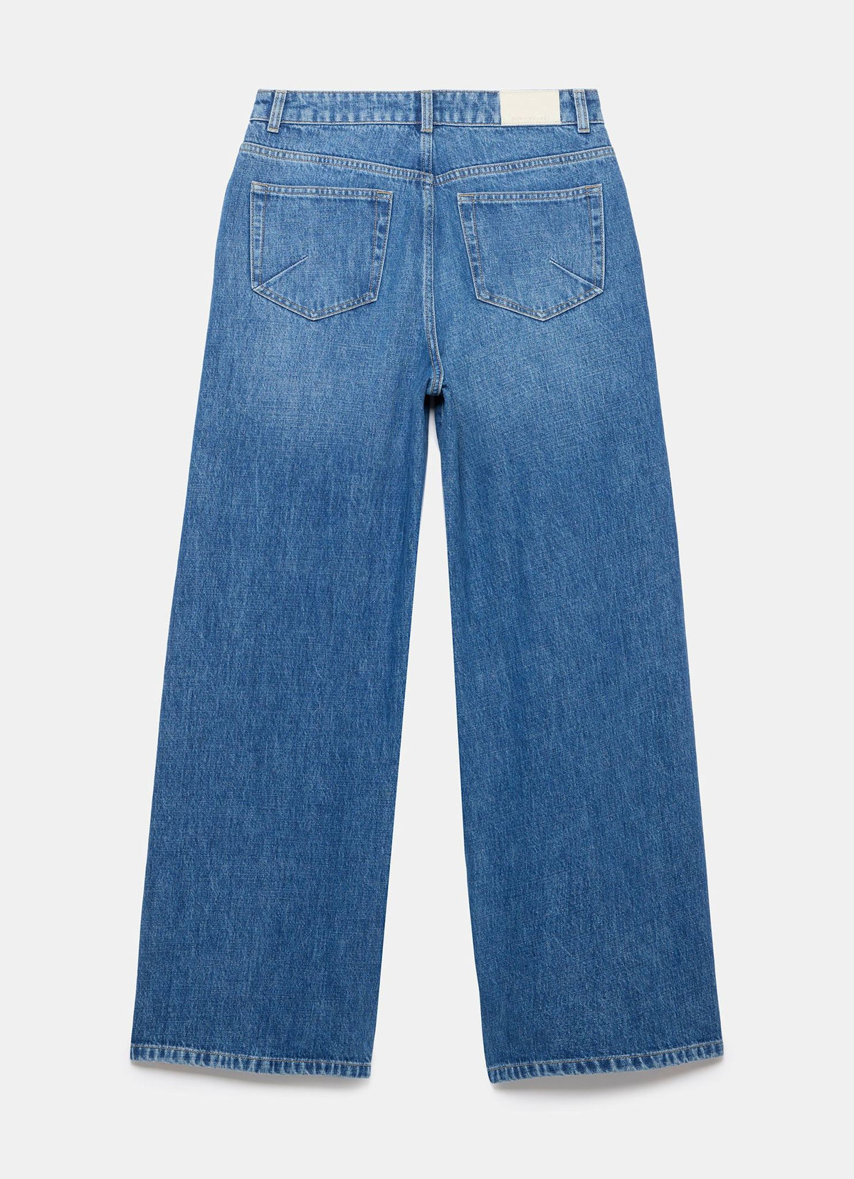 Indigo Side Stripe Wide Jeans