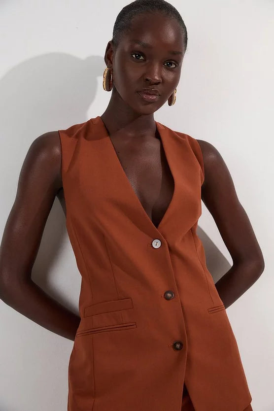 Tailored Twill Essential Single Breasted Waistcoat