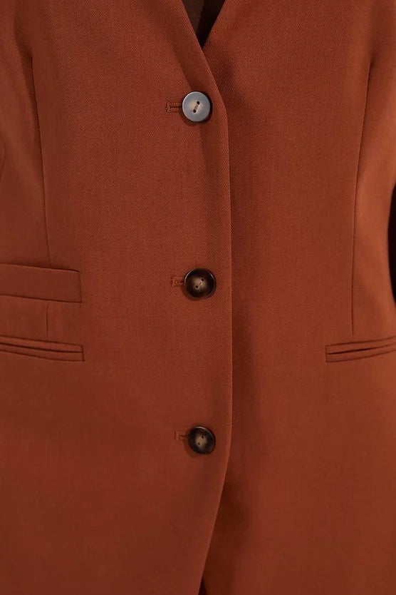 Tailored Twill Essential Single Breasted Waistcoat