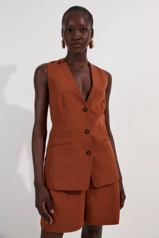 Tailored Twill Essential Single Breasted Waistcoat