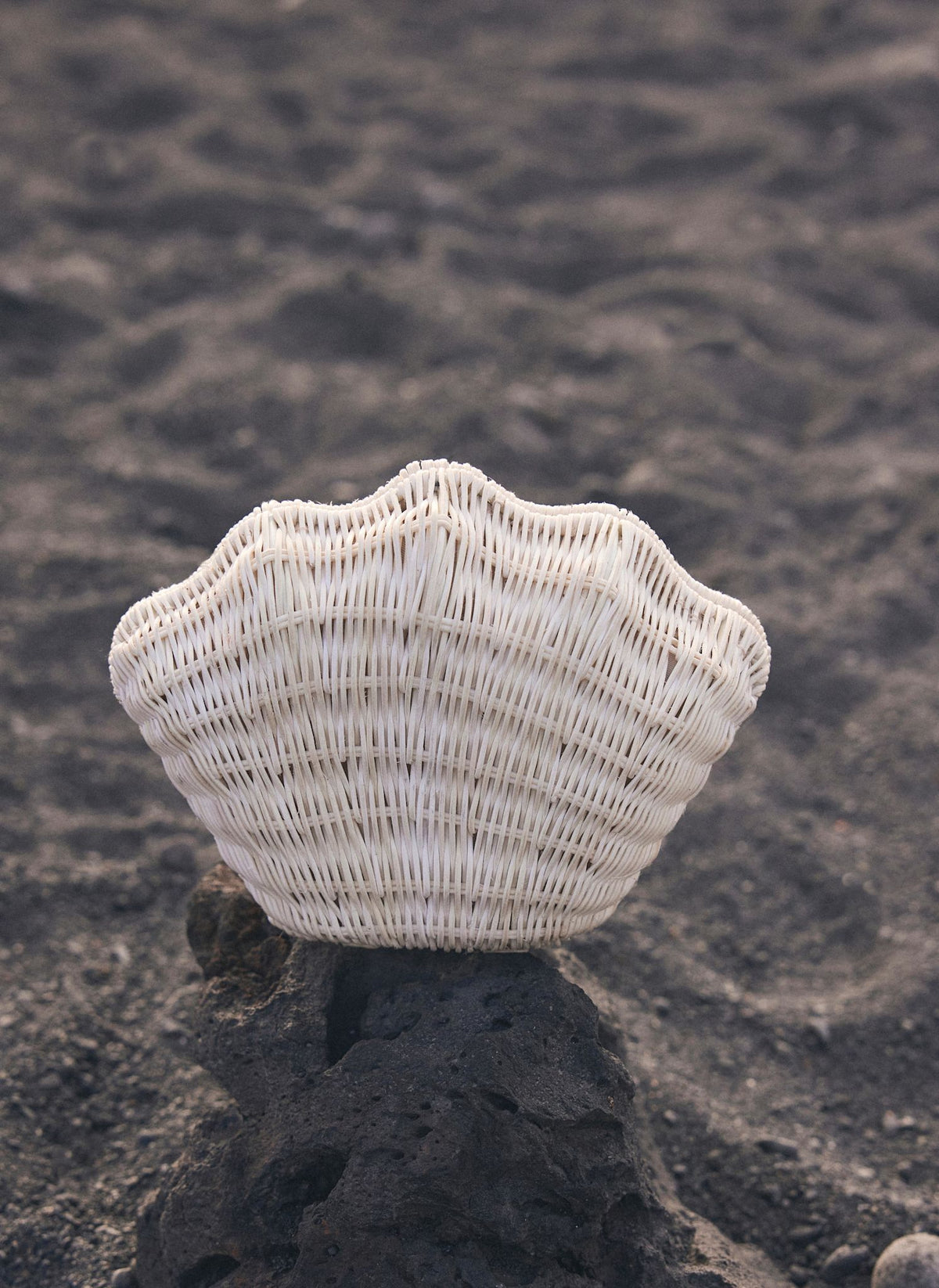 White Structured Shell Clutch Bag