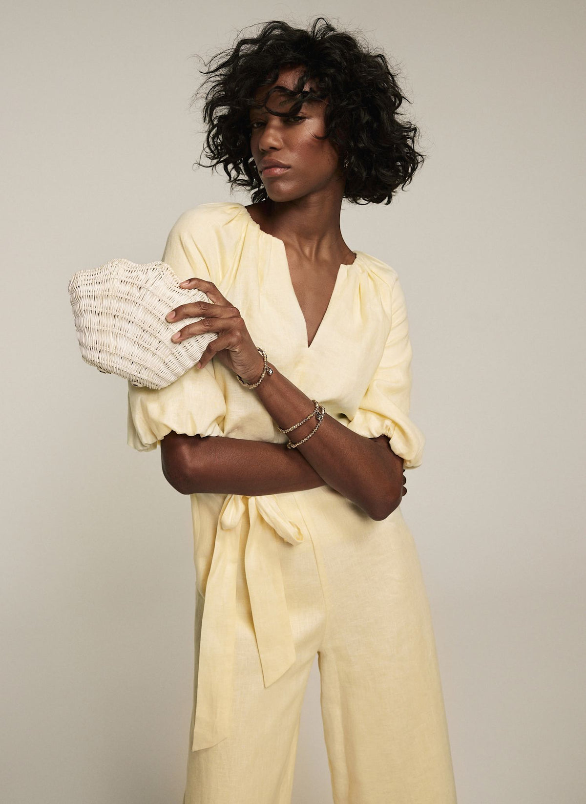 White Structured Shell Clutch Bag