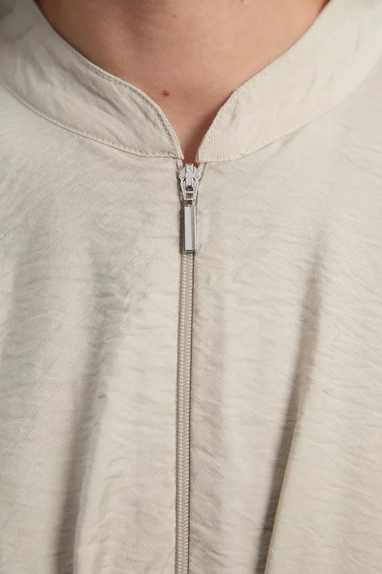 Pleated Detail Woven Jacket