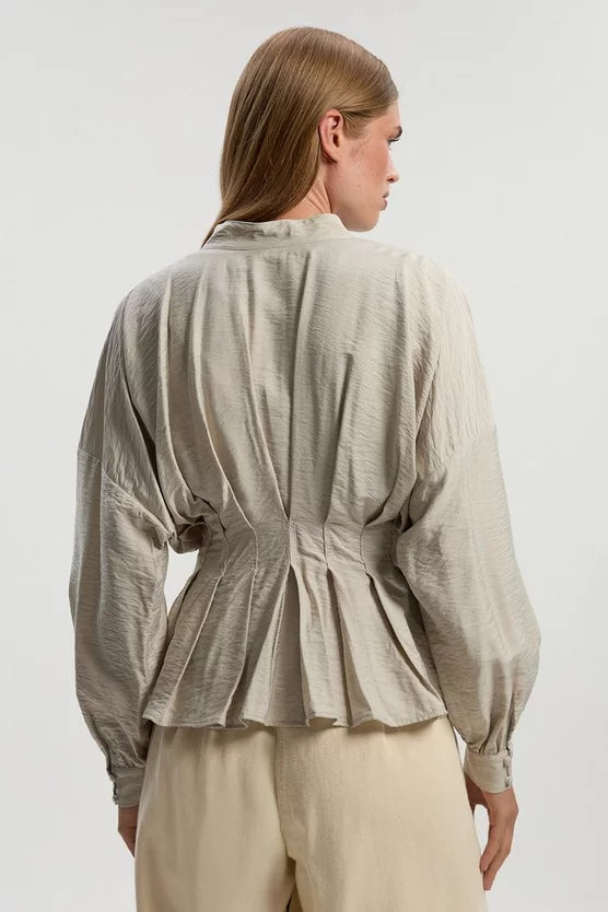 Pleated Detail Woven Jacket