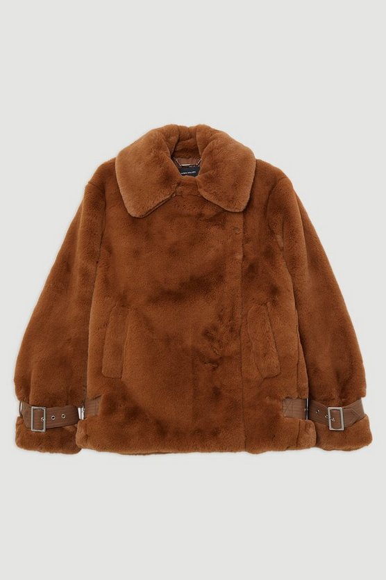 Faux Fur Biker Jacket